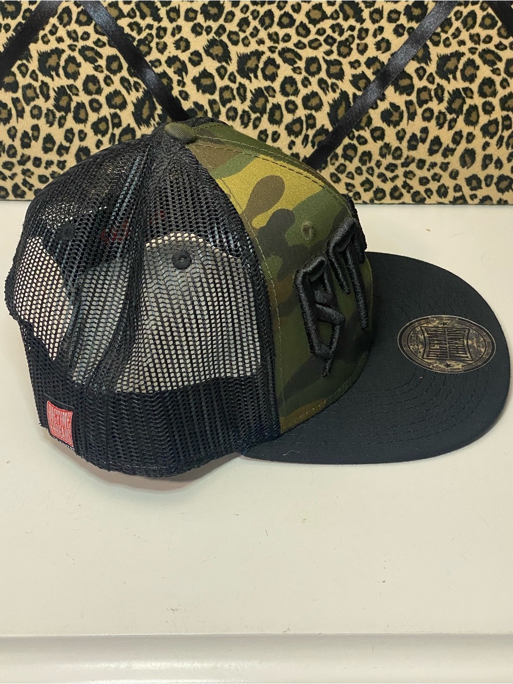 OTTO Big Time Threads Camo Black Mesh Trucker Hat Snapback NWOT - Picture 3 of 11